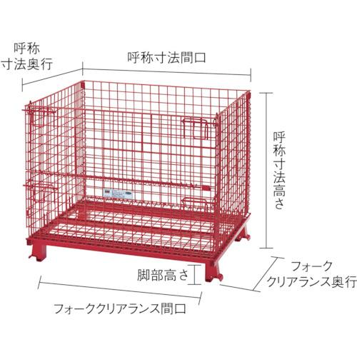 TRUSCO ネットパレット 1000X800X850 粉体塗装 赤 ( T0810R ) トラスコ中山(株)
