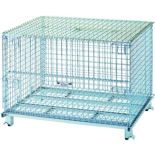 TRUSCO ネットパレット普及型 1000X1200X890 1200kg 2枚フタ付 ( T1012AGNF2 ) トラスコ中山(株)