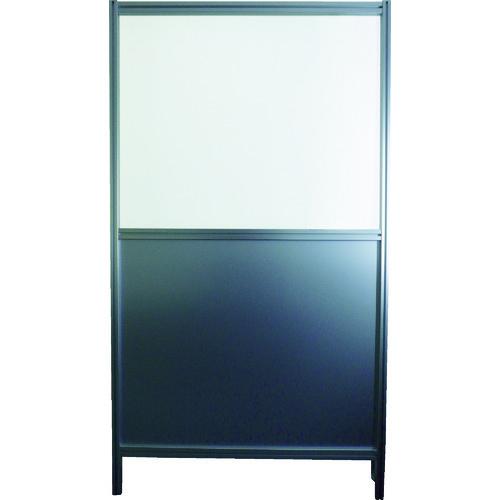 TRUSCO アルミ安全フェンス 間口1000mmX高さ1800mm下シルバーパネル 上クリアパネル ( AF1810SPCP-SV )..