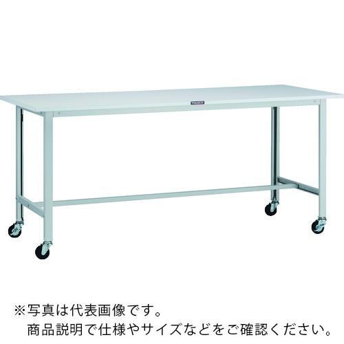 樂天商城 - TRUSCO ( トラスコ中山 ) 軽荷重作業台(100kg)AO型 1800X600XH809 φ75キャスター付 ホワイト色 ( AO-1860C75 )