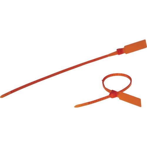 TRUSCO セキュリティータイ長さ238mm 表示可能タイプ オレンジ 100本入 ( TSCTH240-OR ) トラスコ中山(株)