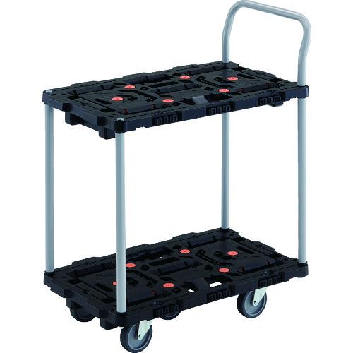 TRUSCO 連結式樹脂製2段台車 ビートル 700X450 自在5輪 ハンドル付 ( BT724J5-E100 ) トラスコ中山(株)