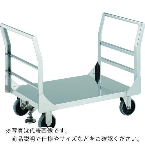物流推车 - TRUSCO ( トラスコ中山 ) オールステンレス製運搬車 オールステンレス両袖台車 (固定ハンドル・両袖タイプ) 800×450 ストッパー付 ( ASUD-3WS )