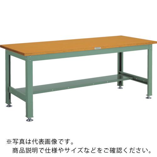 特長：主要部溶接構造のノックダウン方式です。耐久性に優れています。脚部はグリーン色です。仕様：天板材質：ダップ化粧間口(mm)：1500奥行(mm)：750高さ(mm)：740脚部カラー：グリーン(GN)下棚：HLT型(1枚)均等荷重(kg)：2000色：グリーン下棚の全面取り付け可能(全種)材質／仕上：本体:スチール注意：車上渡しのため、お客様での荷降ろしが必要です。提供不可：chemSHERPA　●メーカー取寄商品について 本商品はメーカーからの取寄商品となります。 納期は、メーカー確認後、メールでご連絡させて頂きます。 在庫状況、生産状況によっては、かなり納期がかかる場合もございます。 　※お急ぎの場合は、ご注文前の納期確認も承りますので、　　お気軽にお問い合わせください。 　●代表画像について 商品によっては、代表画像を使用している場合がございます。 商品のカラー、サイズなどが異なる商品をイメージ画像として 使用させて頂いている場合がございます。 必ず、商品の品番と仕様をご確認のうえ、ご注文お願いいたいます。 　●北海道・沖縄・離島・一部地域の送料について 別途追加で送料がかかる場合がございます。 送料がかかる場合は、メールにて送料をご連絡させて頂き、 お客様にご了承頂いてからの手配となります。 　●お買上げ明細書の廃止について 当店では、個人情報保護と環境保護の観点から同封を廃止しております。 お買上げ明細書が必要な場合は、備考欄に「お買上げ明細必要」と 記載お願いいたします。 当店からの出荷の場合は、同封にて発送させて頂きます。 （※メーカー直送の場合は、PDFデータをメールさせて頂きます。）