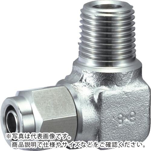 TRUSCO SUSメイルエルボ 適用チューブ径8X6 ねじR1/8 ( TS8-01ML (R1/8) ) トラスコ中山(株)