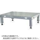TRUSCO 連結式アルミステップ(凸板タイプ)900X600 高さ300~330 ( TASP-96G ) トラスコ中山(株)