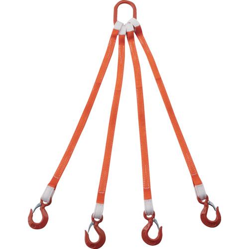 TRUSCO 4本吊ベルトスリングセット 25mm幅X1m 吊り角度60°時荷重1.72t(最大使用荷重2t) ( G25-4P10-1.72 ) トラスコ中山(株)