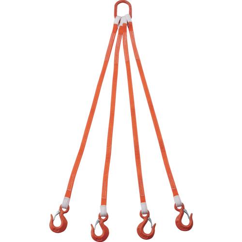 TRUSCO 4本吊ベルトスリングセット 25mm幅X1.5m 吊り角度60°時荷重2.58t(最大使用荷重3t) ( G25-4P15-2.58 ) トラスコ中山(株)