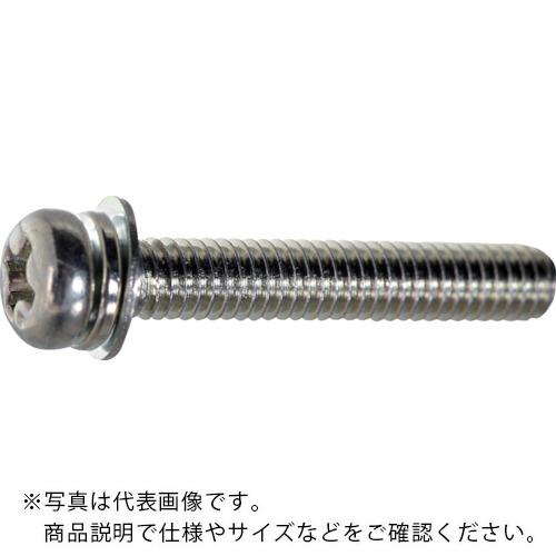 TRUSCO ( トラスコ中山 ) ナベ頭座金組込ねじ P=4 三価白 M5×15 180本入 (ばね座金+JIS小形ワッシャー付き) ヘキサゴンパック ( S013-0515 )