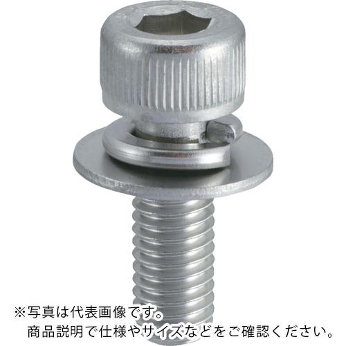 【SALE価格】TRUSCO 座金組込六角穴付ボルト P=3 ステンレス M4×12 17本入 (座金組込みキャップボルト ばね座金+JISワッシャー付き) ( B078-0412 (M4X12 17イリ) ) トラスコ中山(株)