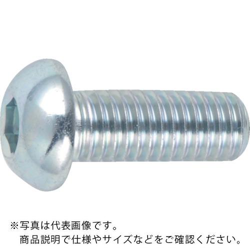 TRUSCO 六角穴付ボタンボルト 三価白 全ネジ M8×20 11本入 ( B774-0820 ) トラスコ中山(株)