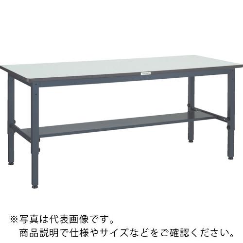 特長：700〜910mmの間で35mmピッチで高さ調節が可能です。ダップ樹脂天板を使用し、暖かみのある外観を持ち、耐油性・耐薬品性に優れています。また表面は滑らかで硬く、そりや割れにくくなっています。用途：高さ調整が700〜910mmまでピッチ35mmでできますので、作業内容に合わせて、座り作業・立ち作業のいずれにもご利用できます。仕様：天板材質：ダップ化粧間口(mm)：1800奥行(mm)：900高さ(mm)：700〜910脚部カラー：ダークグレー(DG)アジャスターねじサイズ：M16×2.0下棚：AEWLT型(1枚)均等荷重(kg)：250色：ダークグレーアジャスター調整範囲：20mm昇降方式：ねじ調整方式昇降ピッチ：35mm下棚：AEWLT型(1枚)材質／仕上：本体:スチール注意：間口900、1200mmタイプは下棚が1枚しか取り付けできません。車上渡しのため、お客様での荷降ろしが必要です。提供不可：chemSHERPA　●メーカー取寄商品について 本商品はメーカーからの取寄商品となります。 納期は、メーカー確認後、メールでご連絡させて頂きます。 在庫状況、生産状況によっては、かなり納期がかかる場合もございます。 　※お急ぎの場合は、ご注文前の納期確認も承りますので、　　お気軽にお問い合わせください。 　●代表画像について 商品によっては、代表画像を使用している場合がございます。 商品のカラー、サイズなどが異なる商品をイメージ画像として 使用させて頂いている場合がございます。 必ず、商品の品番と仕様をご確認のうえ、ご注文お願いいたいます。 　●北海道・沖縄・離島・一部地域の送料について 別途追加で送料がかかる場合がございます。 送料がかかる場合は、メールにて送料をご連絡させて頂き、 お客様にご了承頂いてからの手配となります。 　●お買上げ明細書の廃止について 当店では、個人情報保護と環境保護の観点から同封を廃止しております。 お買上げ明細書が必要な場合は、備考欄に「お買上げ明細必要」と 記載お願いいたします。 当店からの出荷の場合は、同封にて発送させて頂きます。 （※メーカー直送の場合は、PDFデータをメールさせて頂きます。）