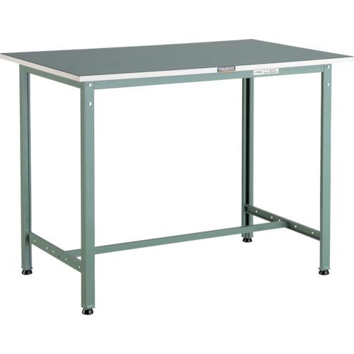 【SALE価格】TRUSCO ( トラスコ中山 ) 軽荷重立作業台(300kg)HAE型 1800X600XH902 ビニールマット張り グリーン色 ( HAE-1860E2 )