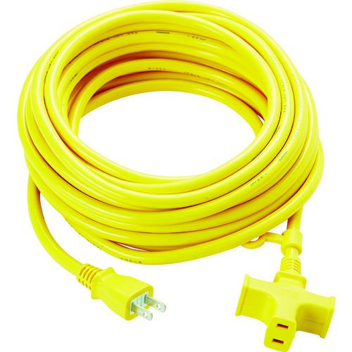 TRUSCO ( トラスコ中山 ) 3個口ソフトタイプ延長コード イエロー ( TKC15-103PSY )