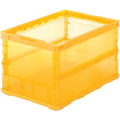TRUSCO オリコン 薄型折りたたみコンテナ スケルコン 50L 透明オレンジ オレンジ ( TSK-O50B OR ) トラスコ中山(株)
