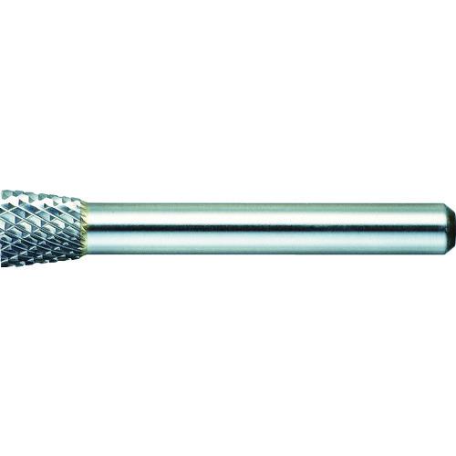 特長：切れ味が良くスムーズな加工ができます。スチールシャンクです。ダブルカットの刃形状のため細かく切れた切粉となります。加工物に食いつかず、スムーズな加工ができます。用途：金型の修正、バリ取り、面取り。仕様：形状：逆テーパー(ダブルカット)刃径(mm)：9.5刃長(mm)：9.5軸径(mm)：6軸長(mm)：45.0最高使用回転数(rpm)：20000オール超硬/ロー付：ロー付角度(°)：13注意：作業時は必ず安全帽、安全メガネなどの保護具をご着用ください。最高使用回転数は推奨値です。　●代表画像について 商品によっては、代表画像を使用している場合がございます。 商品のカラー、サイズなどが異なる商品をイメージ画像として 使用させて頂いている場合がございます。 必ず、商品の品番と仕様をご確認のうえ、ご注文お願いいたいます。 　●北海道・沖縄・離島・一部地域の送料について 別途追加で送料がかかる場合がございます。 送料がかかる場合は、メールにて送料をご連絡させて頂き、 お客様にご了承頂いてからの手配となります。 　●お買上げ明細書の廃止について 当店では、個人情報保護と環境保護の観点から同封を廃止しております。 お買上げ明細書が必要な場合は、備考欄に「お買上げ明細必要」と 記載お願いいたします。 当店からの出荷の場合は、同封にて発送させて頂きます。 （※メーカー直送の場合は、PDFデータをメールさせて頂きます。） 　注意事項 ※商品名に【2個セット】等、数量の明記がない場合は1個での販売となります。