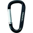 TRUSCO カラビナ 線径6mmX60mm D型 ブラック ( TKN660BK ) トラスコ中山(株)