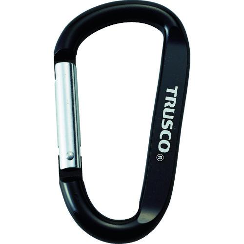【SALE価格】TRUSCO カラビナ 線径8mmX80mm D型 ブラック ( TKN880BK ) トラスコ中山(株)