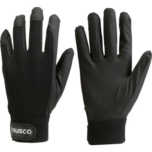 【SALE価格】TRUSCO ( トラスコ中山 ) PU薄手手袋エンボス加工 ブラック L ( TPUM-B-L )
