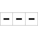 TRUSCO アルファベットステッカー 50×50 ハイフン 白地/黒文字 3枚入 ( TSN-50-BR ) トラスコ中山(株)