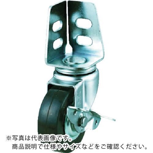 TRUSCO アングル式ゴムキャスター 自在S付き Φ50 ( TYSA-50RS ) トラスコ中山(株)