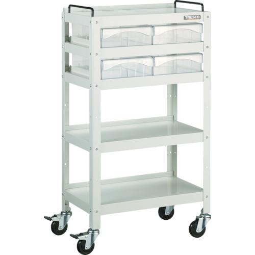 TRUSCO ツールワゴン ファイルラビット 540X330XH970 A4深引出X4 ( FRB-955D4 ) トラスコ中山(株)