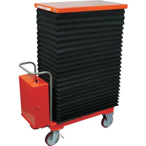 【SALE価格】TRUSCO ( トラスコ中山 ) ハンドリフター 350kg 600X1050 電動昇降式 蛇腹付 ( HLAN-350WJ )