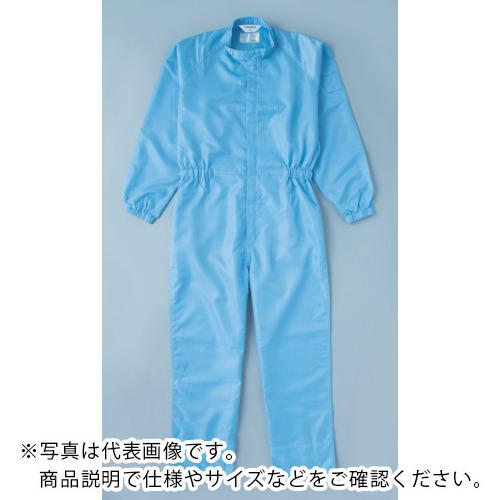 TRUSCO 制電糸グリッド仕様フード無つなぎ服 ブルー 3L ( TCOG-B-3L ) トラスコ中山(株)