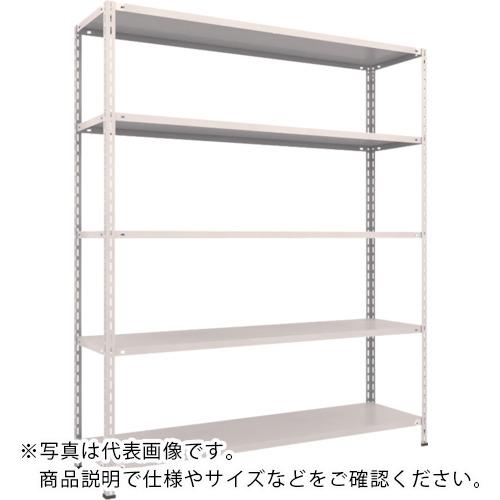 TRUSCO スチールラック 軽量棚 中棚ボルトレス型1800X450X2100 5段 ネオグレー ( L76X-15 NG(ネオグレー) ) トラスコ中山(株)