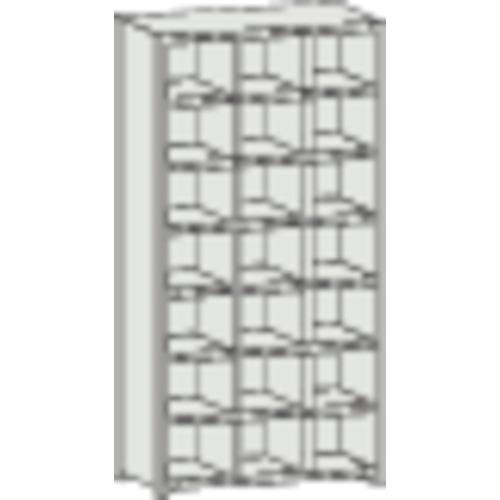 TRUSCO スチール製区分棚 KC型 コボレ止めなし 889X264XH1802 3列7段 ( KC-3070 (KCガタ) ) トラスコ中山(株)