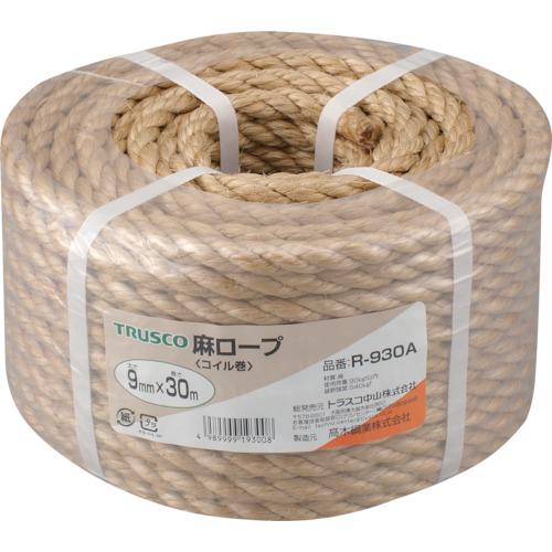TRUSCO ( トラスコ中山 ) 麻ロープ 3つ打 線径9mmX長さ30m ( R-930A )