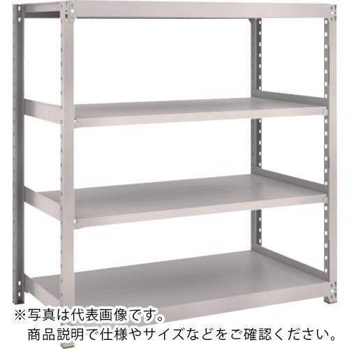特長：ボルトを1本も使用していないボルトレス構造で、分解・組み立て作業が簡単で、作業時間を大幅に短縮できます。棚の段変更が、25mmピッチで、自由に調整、変更ができます。仕様：間口(mm)：1202奥行(mm)：889高さ(mm)：1207有効間口(mm)：1116色：ネオグレー棚段数(段)：4均等積載量(kg/段)：200最大積載量(kg/台)：1000棚板調整ピッチ(mm)：25呼び間口（mm）：1200呼び奥行（mm）：900呼び高さ（mm）：1200組立目安：2人30分単体型/連結型：単体型材質／仕上：本体:スチール（粉体塗装）ベース:ポリプロピレン（再生材100％使用）注意：集中荷重になりますと耐荷重能力は半減します。必ず均等に荷重を分布させてご使用ください。連結型のみではご使用できません。　●代表画像について 商品によっては、代表画像を使用している場合がございます。 商品のカラー、サイズなどが異なる商品をイメージ画像として 使用させて頂いている場合がございます。 必ず、商品の品番と仕様をご確認のうえ、ご注文お願いいたいます。 　●北海道・沖縄・離島・一部地域の送料について 別途追加で送料がかかる場合がございます。 送料がかかる場合は、メールにて送料をご連絡させて頂き、 お客様にご了承頂いてからの手配となります。 　●お買上げ明細書の廃止について 当店では、個人情報保護と環境保護の観点から同封を廃止しております。 お買上げ明細書が必要な場合は、備考欄に「お買上げ明細必要」と 記載お願いいたします。 当店からの出荷の場合は、同封にて発送させて頂きます。 （※メーカー直送の場合は、PDFデータをメールさせて頂きます。） 　注意事項 ※商品名に【2個セット】等、数量の明記がない場合は1個での販売となります。