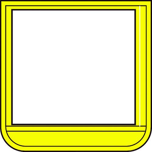 TRUSCO ポケット胸章黄・軟質ビニール・60×60mm ( T368-13 ) トラスコ中山(株)