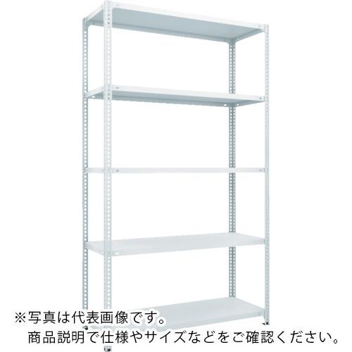 TRUSCO ( トラスコ中山 ) スチールラック SBL型抗菌塗装セミボルトレス軽量棚 W1200XD300XH2100 5段 W色 ( SBL-7435-W )