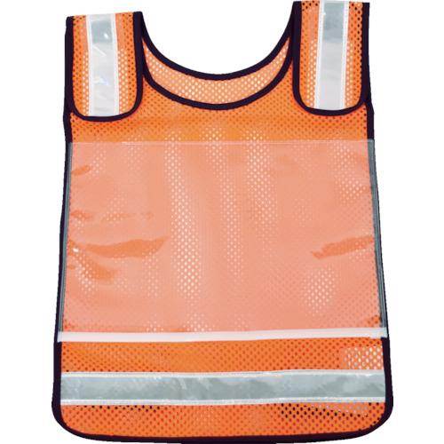 TRUSCO 肩調整付ゼッケンベスト メッシュオレンジ ( TMNV-O ) トラスコ中山(株)