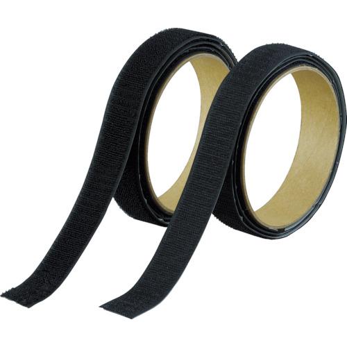 TRUSCO ( トラスコ中山 ) マジックテープ[[R下]]セット強粘着20mm×1m黒(1巻=1セッ...