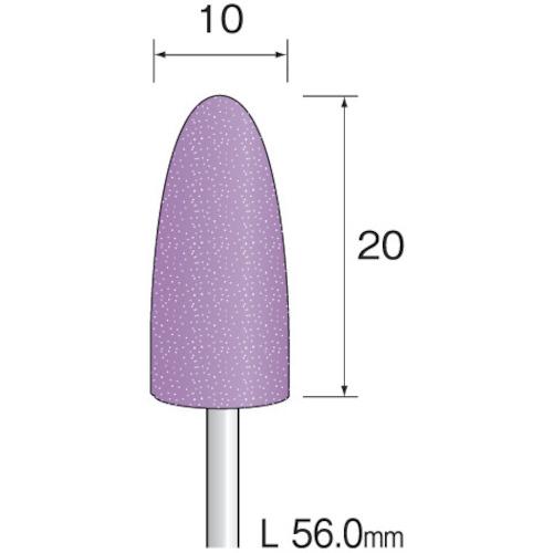 ミニモ　研磨用ゴム砥石　WA　ハード＃120　φ10　（10本入） ( DB1421 )