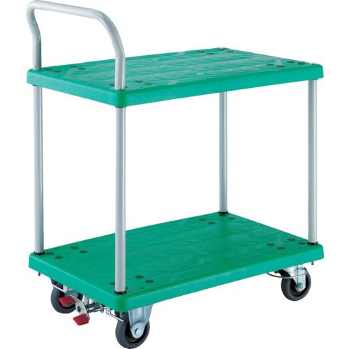 TRUSCO 樹脂台車 グランカート 片袖2段 4輪リングストッパー付 ( TP-704JKRS-4 ) トラスコ中山(株)(4)