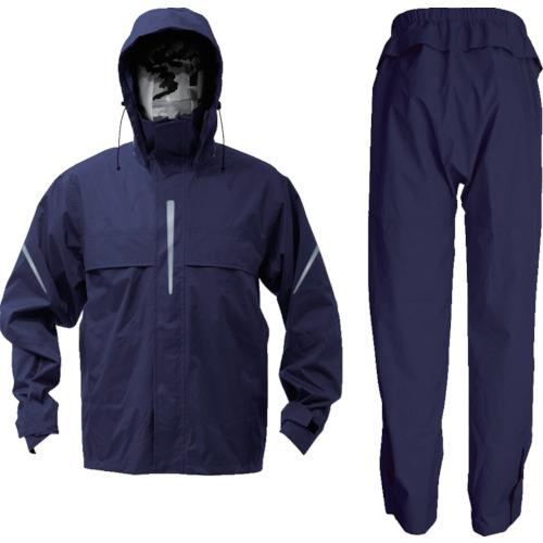 TRUSCO ベンチレーション(通気口)付レインスーツ ネイビー L ( TRW360-55-L ) トラスコ中山(株)
