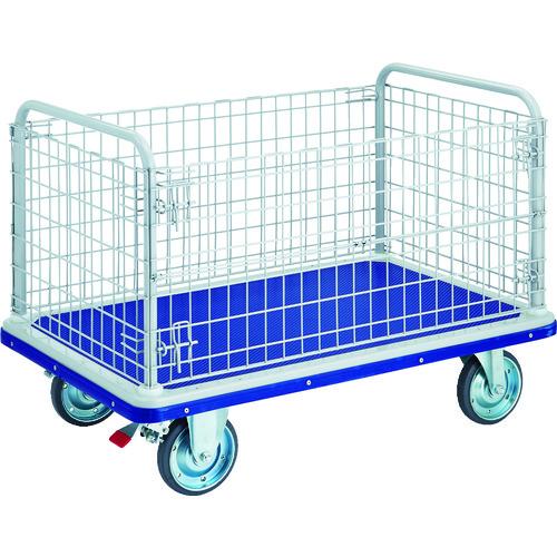 TRUSCO プレス製台車 ドンキーカート 金網付 1225×775 ストッパー付 ( 507NS ) トラスコ中山(株)