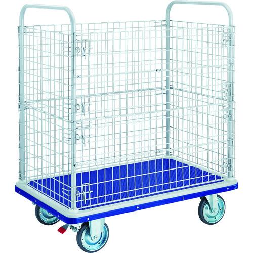 TRUSCO プレス製台車 ドンキーカート 2段金網付 1225×775 ストッパー付 ( 507WNS ) トラスコ中山(株)