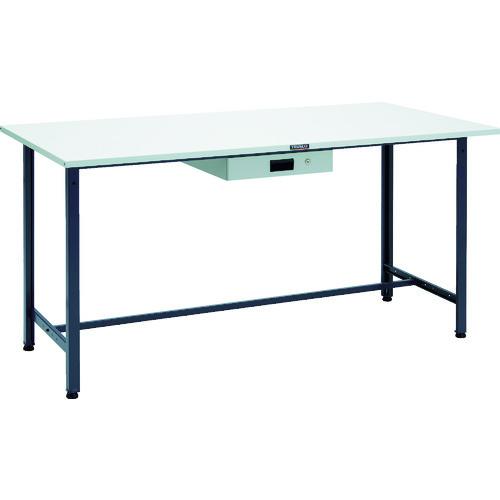 【SALE価格】TRUSCO ( トラスコ中山 ) 軽荷重立作業台(300kg)HAE型 1800X900XH900 薄型1段引出付 ダークグレー色 ( HSAE-1809UDK1 DG )