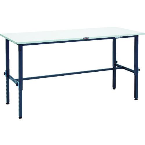樂天商城 - TRUSCO ( トラスコ中山 ) 軽荷重作業台高さ調節式(150kg)AEM型 1800X750XH650~950 基本タイプ ダークグレー色 ( SAEM-1800 DG )