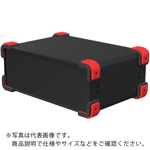 樂天商城 - タカチ ( タカチ電機工業 ) コーナーガード付アルミケース ブラック/レッド ( UCG32-12-22BR ) 【メーカー取寄】