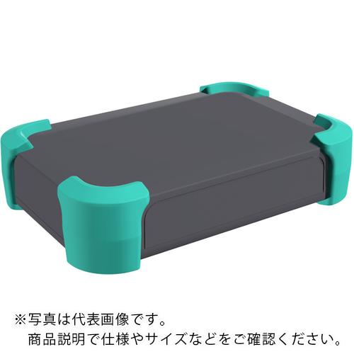特長：コーナーにシリコン製の耐衝撃ガードを付けたプラスチックケースです。産業用タブレット・測定機器・コントローラーなどに利用可能です。仕様：色：ダークグレー/エメラルド高さ(mm)：51縦(mm)：143横(mm)：208使用温度範囲(℃)：-10〜+60材質／仕上：難燃性ABS　●代表画像について 商品によっては、代表画像を使用している場合がございます。 商品のカラー、サイズなどが異なる商品をイメージ画像として 使用させて頂いている場合がございます。 必ず、商品の品番と仕様をご確認のうえ、ご注文お願いいたいます。 　●代金引換でのお支払いについて 発送する商品の総重量が20kgを超えてしまったり、 商品の大きさが当店から発送できる規定サイズを超えてしまう場合 メーカー直送での対応となりますので、 代金引換がご利用頂けない場合がございます。 該当する場合、当店から別途メールにてご連絡させて頂いております。 　●北海道・沖縄・離島・一部地域の送料について 別途追加で送料がかかる場合がございます。 送料がかかる場合は、メールにて送料をご連絡させて頂き、 お客様にご了承頂いてからの手配となります。 　●お買上げ明細書の廃止について 当店では、個人情報保護と環境保護の観点から同封を廃止しております。 お買上げ明細書が必要な場合は、備考欄に「お買上げ明細必要」と 記載お願いいたします。 当店からの出荷の場合は、同封にて発送させて頂きます。 （※メーカー直送の場合は、PDFデータをメールさせて頂きます。）