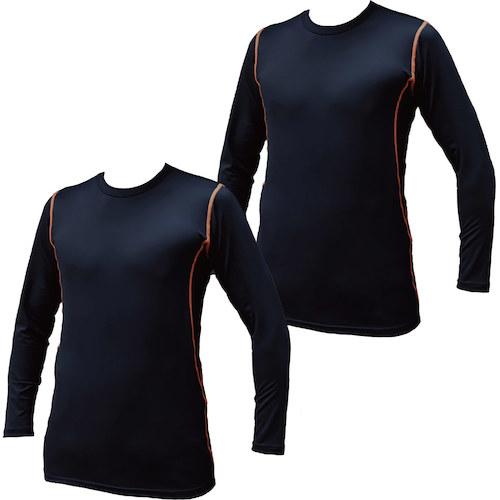 岡潮 超吸汗速乾・冷感シャツ コンプレッション長袖 ブラック L お得な洗い替え2枚セット ( 20016-L-2 ) (株)岡潮