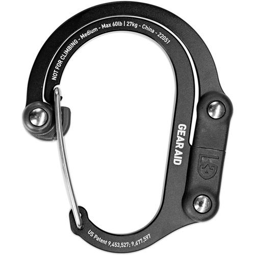 Gear ( Gear Aid ) Aid カラビナ型フック ヒーロークリップ ミディアム ステルスブラック ( 210013-010 )