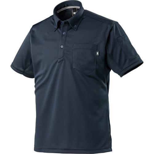 ミズノ 静電ポロシャツ半袖 ネイビー L ( F2JA118014-L ) ミズノ(株)