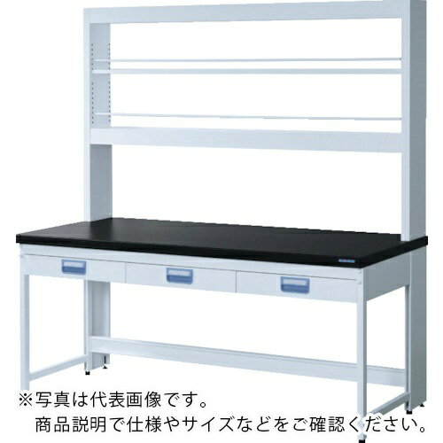 【SALE価格】SANSHIN スチール実験台エコプラッテ2 サイド実験台 吊り引出し・試薬棚タイプ W1200 ( E2..