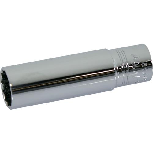 ネプロス ( 京都機械工具 ) インチ 6.3sq.ディープソケット(十二角) 対辺寸法7/16inch 全長50mm ( NB2L-7/16W )